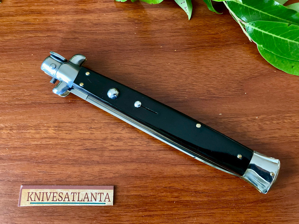 Frank Beltrame 13" Swivel Release Flat Grind ~ Black Bone Stiletto