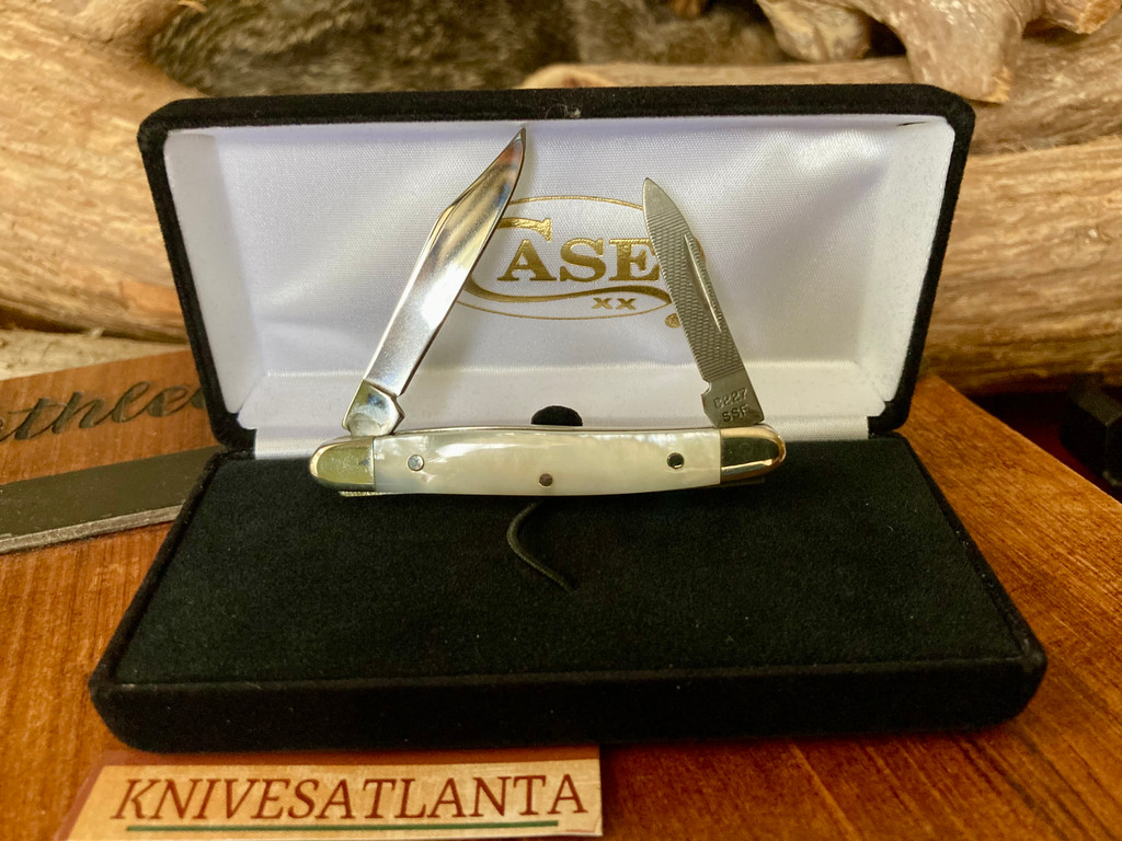 Case XX 8227 SSF Genuine Mother of Pearl Serpentine Pen Knife ~ File ~ Vintage 1997