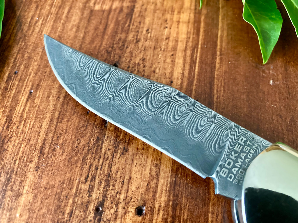  Boker Scout Dino Damascus I ~ Vintage 2014 