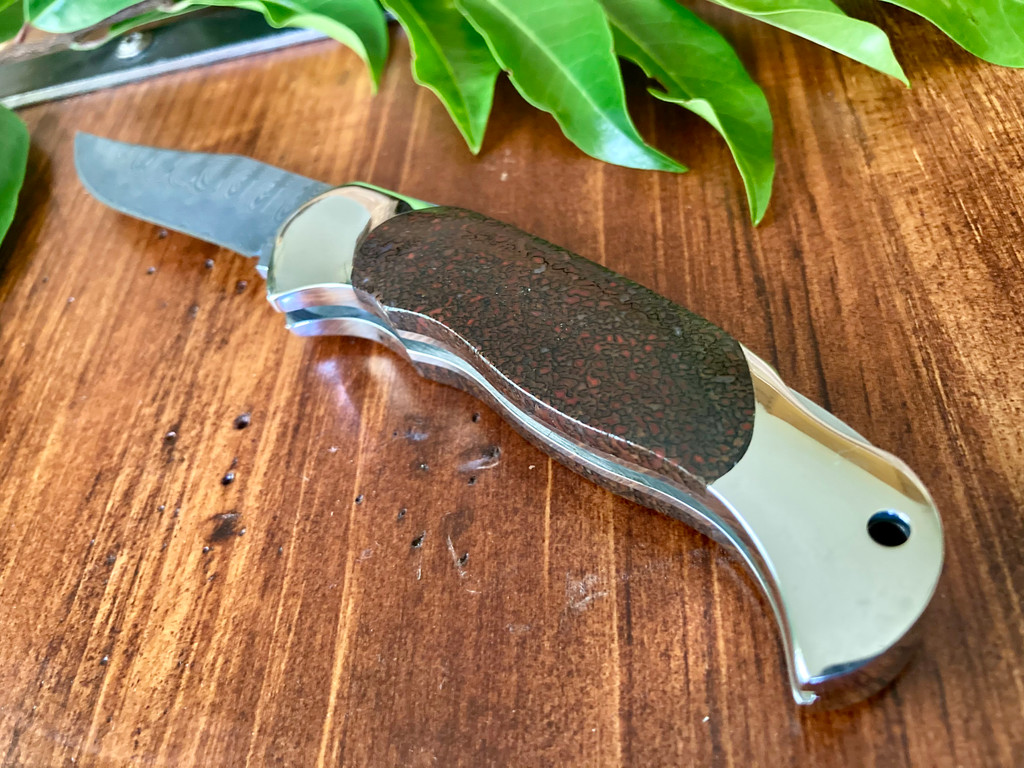  Boker Scout Dino Damascus I ~ Vintage 2014 