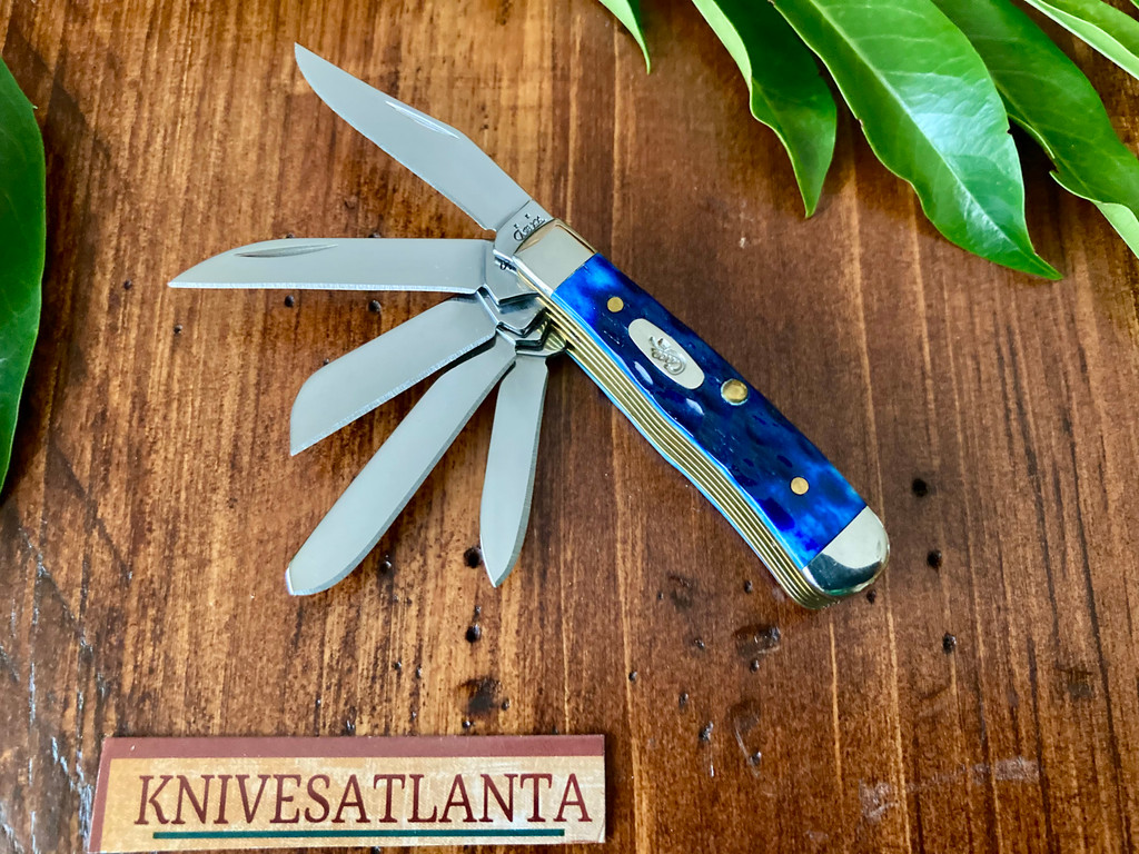  Case XX "Tiny Beast"Navy  Blue Jigged Bone ~ Vintage 2006