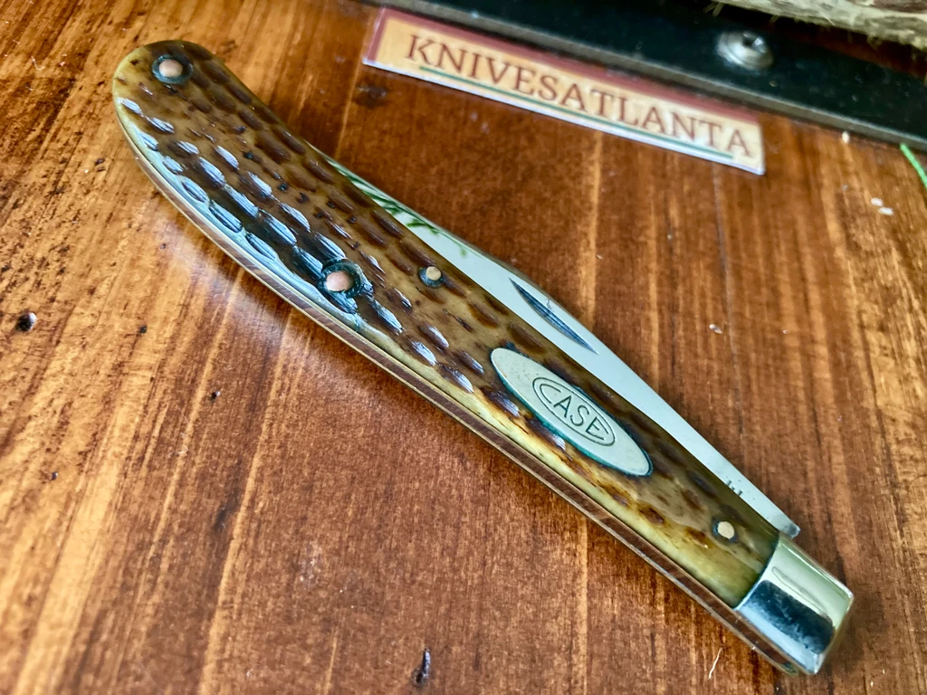 Case XX Slimline Trapper ~ Green Bone ~ Vintage 1940 - 48