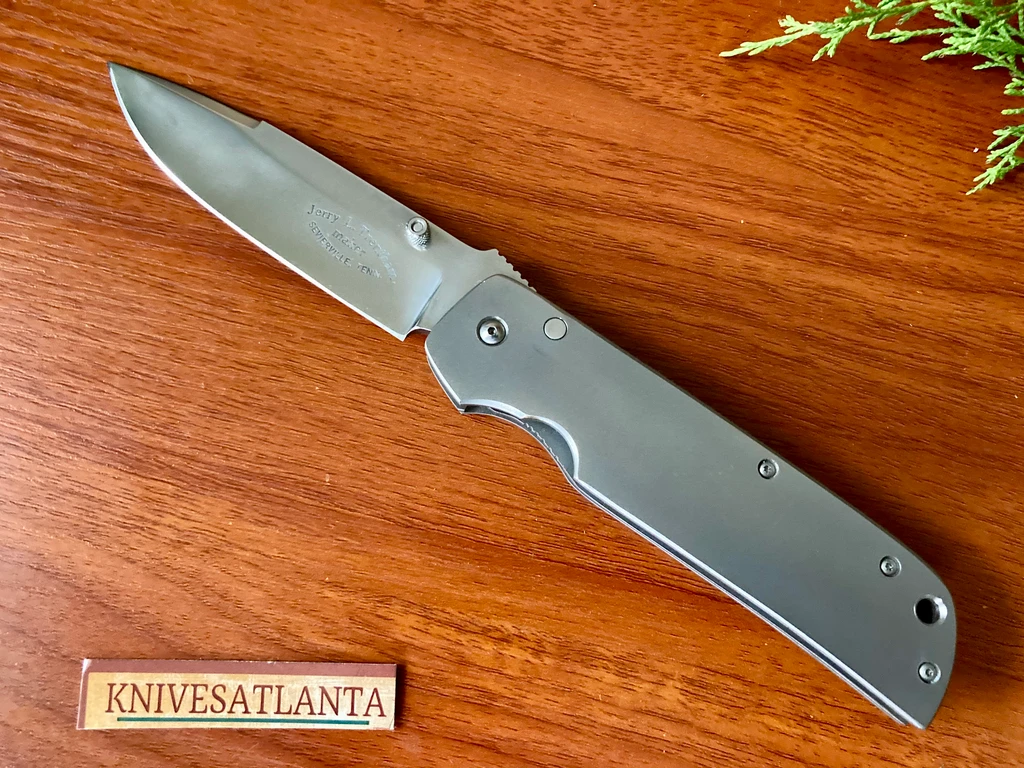 Jerry L. Trentham Custom Knife ~ Large Folder ~ Vintage 1990`s ~ Rare