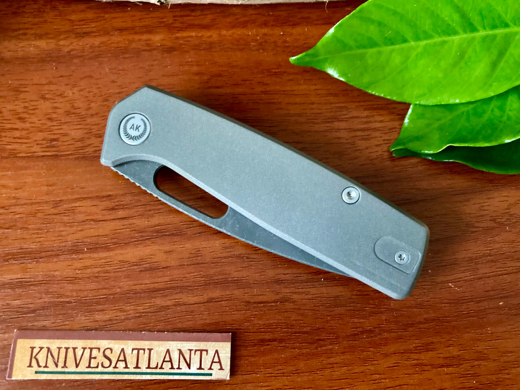 Spiro Full Titanium ~ Acid Etched and Light Stonewashed S35VN Blade ~