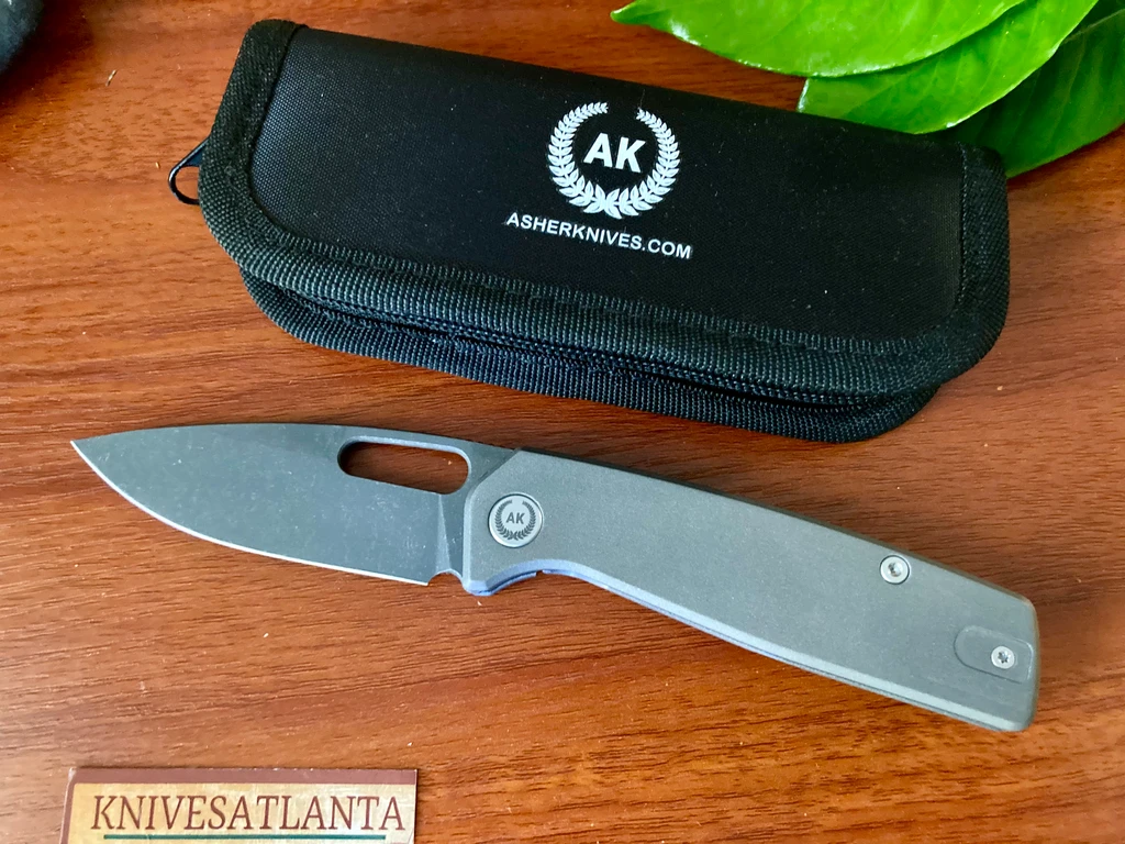 Spiro Full Titanium ~ Acid Etched and Light Stonewashed S35VN Blade ~