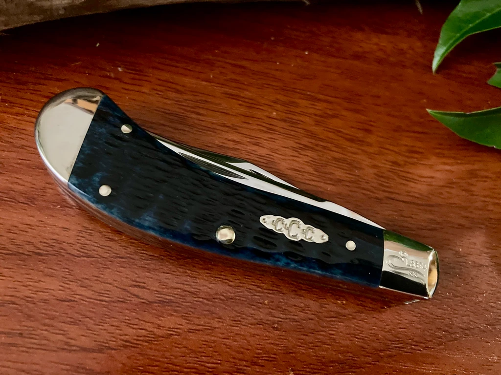 Case Collectors Club (CCC) Mediterranean Blue Bone Saddlehorn ~ Vintage 2005