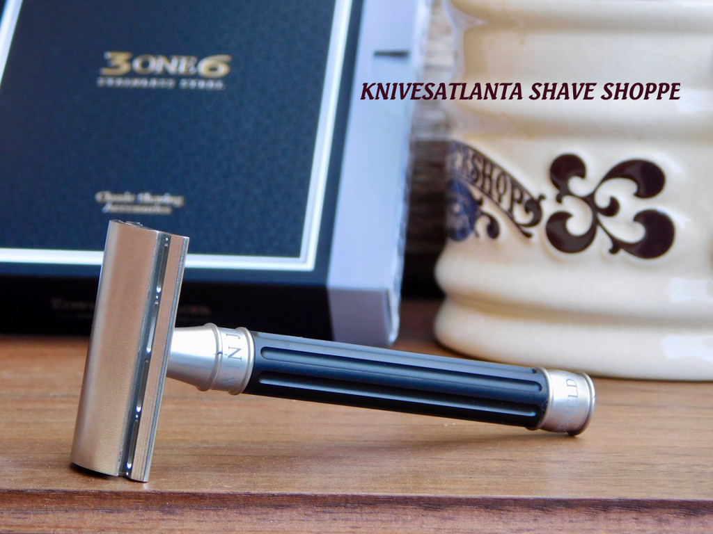 Edwin Jagger 3ONE6 Stainless Steel Black DE Safety Razor