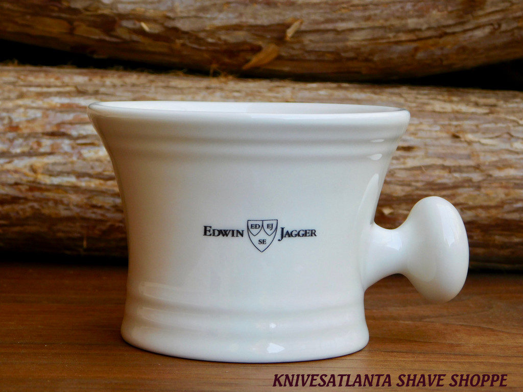 Edwin Jagger Ivory Porcelain Shaving Bowl With Handle