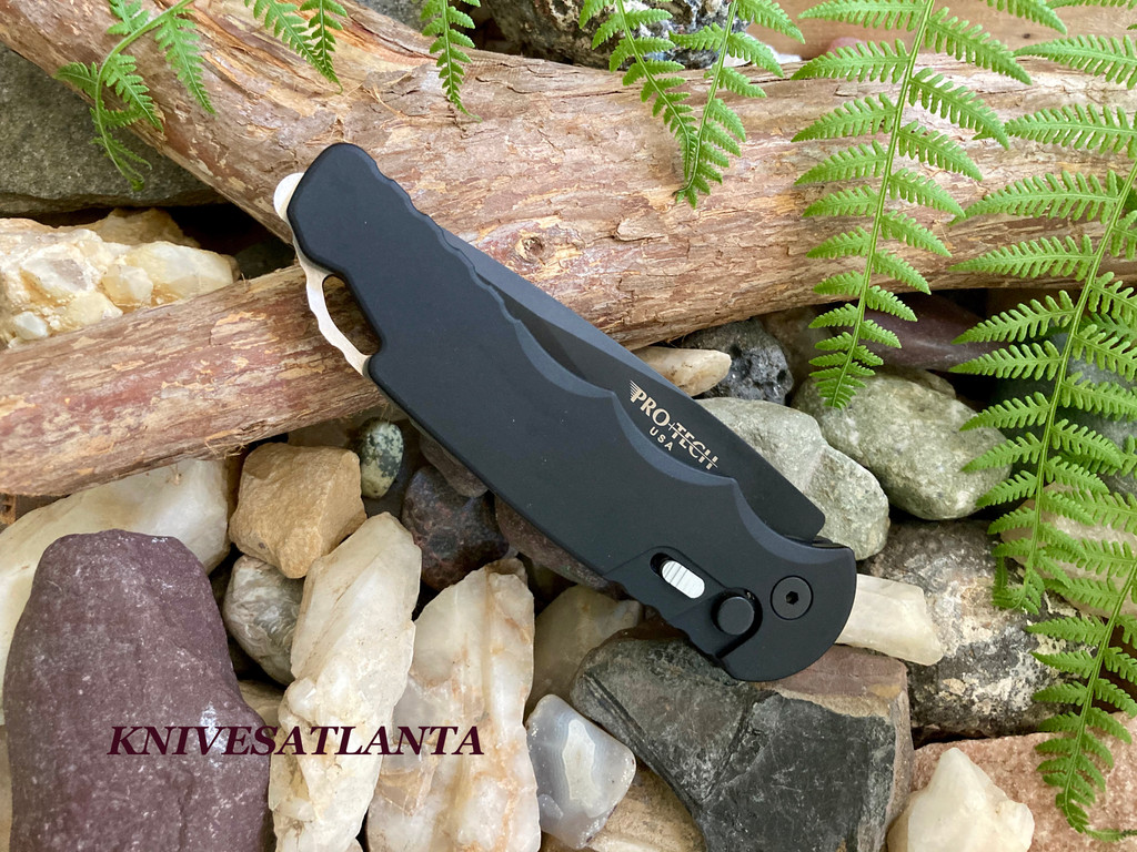 Protech TR-4.3 Tactical Response 4 Automatic Knife (4" Black D2)