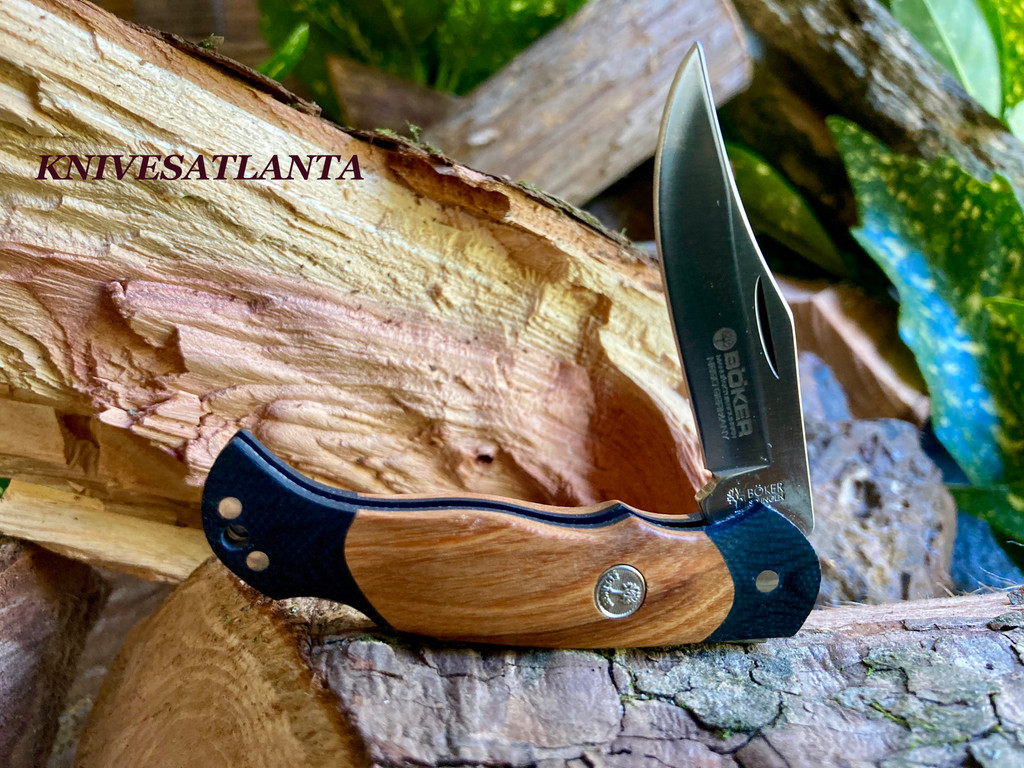  Boker Boy Scout Folding Knife ,Olive Wood/G10 Handles - 112410   ON SALE !!!!!!!!!