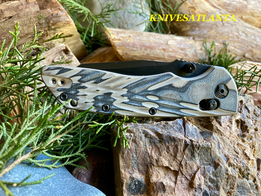 Hogue  Deka Manual Folder: 3.25" Wharncliffe Blade - Black Cerakote Finish, G-Mascus Dark Earth G10 Frame