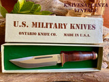 Ontario  P3 US Army Quartermaster Knife ~  6" Blade ~ Vintage