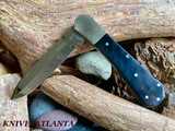 Crawford Custom Knives ~ Folder ~ Coffin Shape ~ Micarta