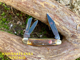 J A Henckels 3 Blade Whittler (HK-7-S) Stag ~ Vintage