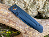 Artisan Cutlery Sirius Front Flipper Knife 3.54" AR-RPM9 Black PVD Drop Point Blade, Black G10 Handles