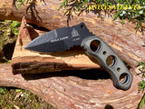 TOPS Knives Devil's Elbow XL Fixed ~ 2-1/8" 1095  ~ Carbon Blade, Micarta Handles, Kydex Sheath