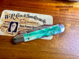 Case Mini CopperLock Smooth Green Appaloosa Bone ~ Vintage
