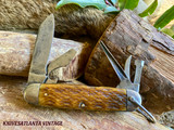  Pal Blade Co. Scout Knife ~ Brown Bone Handles ~ Vintage