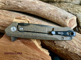 Case Custom Kinzua Flipper ~3.4" CPM-S35VN DLC Tanto Blade ~ Brown Speckle Cerakote Aluminum Handles ~ Frame Lock 