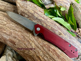 Case Kinzua Flipper ~ 3.4" CPM-S35VN ~ Stonewashed Spear Point Blade ~ Stonewashed Red Anodized Aluminum Handles ~ Frame Lock