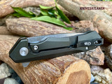 Case Kinzua Flipper ~ 3.4" CPM-S35VN ~ Stonewashed Tanto Blade ~ OD Green Anodized Aluminum Handles ~ Frame Lock 