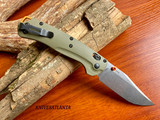 Benchmade Hunt Taggedout AXIS Folding Knife Clip Point Blade, OD Green G10 Handles 