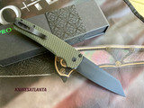 Protech Malibu Flipper ~ Green Dragon Scale~ Aluminum Black DLC Blade ( CPM-20CV) 5236-Green