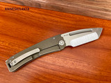 Medford Marauder-H Knife 4.25" S35VN Tumbled Tanto Blade, Flame Titanium Handles ~ Custom