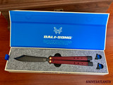 Benchmade Necron Balisong, DLC Blade, Ruby Red G-10 Handles