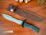 Muela  Gred 16 Hunter Fixed Blade 6" Satin Sawback Recurve Drop Point ~ Vintage