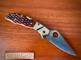 Spyderco Endura ~ VG10 Damascus ~ Jigged Orange Bone ~ Vintage 