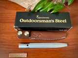  BROWNING OUTDOORSMAN'S STEEL KNIFE SHARPENER  ~ SHEFFIELD ENGLAND ~ Vintage 1970`s