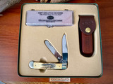 CASE STAG TRAPPER SET ~ Oil Stone & Sheath ~ Vintage 1999 CASE STAG TRAPPER SET ~ Oil Stone & Sheath ~ Vintage 1999