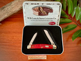Case XX  Red Jigged Bone Congress Folding Pocket Knife Tin ~ Vintage 1996