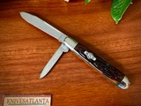 SCHATT & MORGAN ~ Titusville PA. ~ Bone ~ 042229 ~ English Jack Knife ~ Vintage