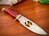 BUCK LTD EDITION "BATTLIN BUCKS" B192 FIXED BLADE ~ GOLD CUTOUT ~ 2001