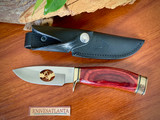 BUCK LTD EDITION "BATTLIN BUCKS" B192 FIXED BLADE ~ GOLD CUTOUT ~ 2001