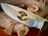 BUCK LTD EDITION "BATTLIN BUCKS" B192 FIXED BLADE ~ GOLD CUTOUT ~ 2001