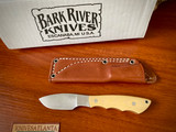Bark River Mini Canadian Fixed Blade Knife ~ Antique Ivory Micarta