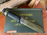  U.S. M7 Bayonet  Vietnam-era (circa 1964) combat knife ~ Vintage