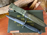  U.S. M7 Bayonet  Vietnam-era (circa 1964) combat knife ~ Vintage