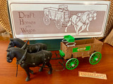 Remington Draft Horses with Wagon Die-cast Collectible (30-0106) ~ Vintage 1994