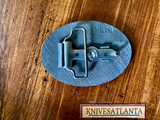 The Randall Knives Society of America Pewter Belt Buckle ~ Vintage 1989