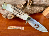 Buck Custom 192 Stag Wildlife Deer Profile ~ Vintage 