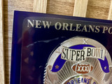New Orleans Police Department (NOPD) Super Bowl XXXI Commemorative Badge in Lucite ~ Vintage