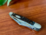  Case XX 6308 Jigged Bone Split Back Whittler ~ Vintage 1980