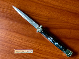  AGA Campolin 11" Maltese Cross Bayonet ~ Buffalo Horn Italian stiletto