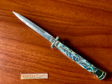 A.G.A. Campolin 11" Maltese Cross Bayonet ~ Abalone  Italian stiletto
