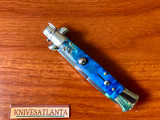  Frank Beltrame 9" Blue Briar Wood Bayonet Stiletto Picklock