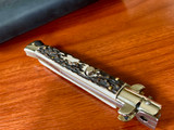 Latama Walt's Flat Guard 11" Stag Horn Half Grind Picklock  Italian Automatic Stiletto ~